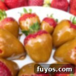 Two Ingredient Caramel Strawberry Delight 12 caramel candied strawberries recipe dinners done quick featured image