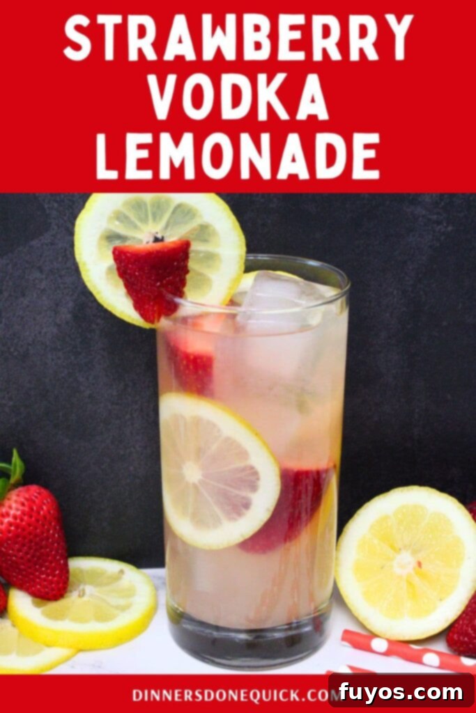 Easy Summer Strawberry Vodka Lemonade Recipe 12 strawberry vodka lemonade cocktail recipe dinners done quick pinterest