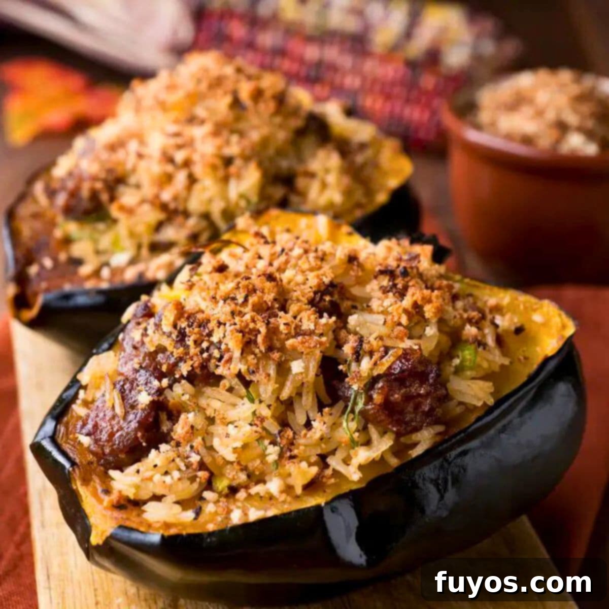 Unlock Acorn Squash Flavor: 10 Must-Try Microwave Recipes 2 10 Best Acorn Squash Microwave Recipes To Try Today featured image - A perfectly cooked half acorn squash with a spoon