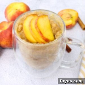 Peachy Microwave Dream in a Mug 10 peach mug cake recipe dinners done quick featured image