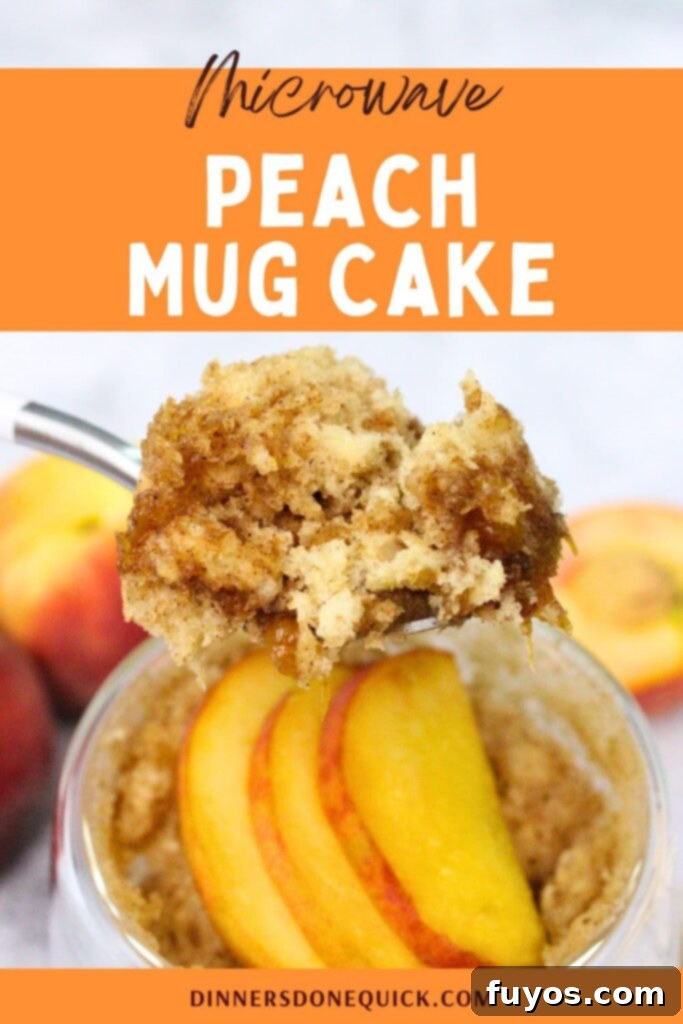 Peachy Microwave Dream in a Mug 12 peach mug cake recipe dinners done quick pinterest