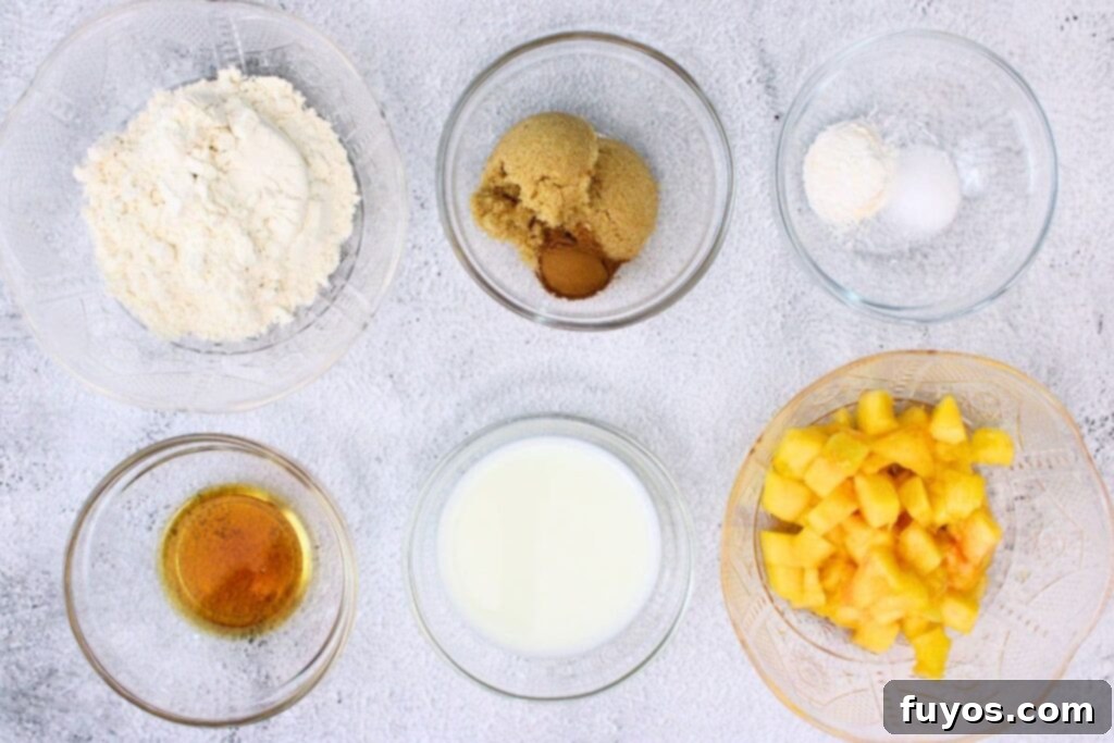 Peachy Microwave Dream in a Mug 4 ingredients to make peach mug cake in the microwave