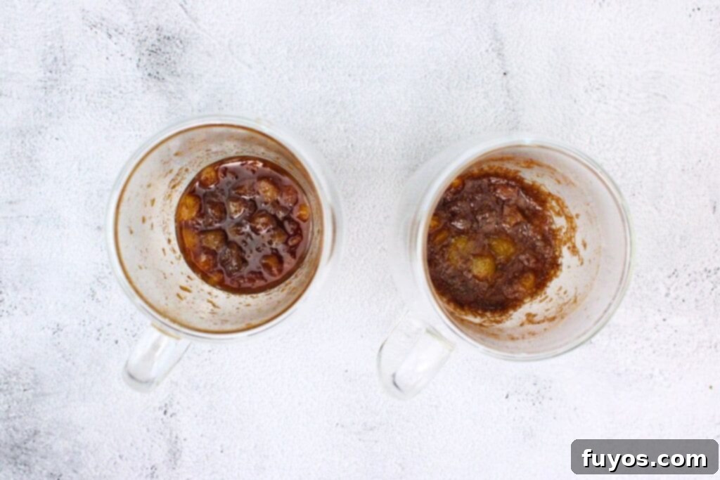 Peachy Microwave Dream in a Mug 6 microwave until peaches soften slightly