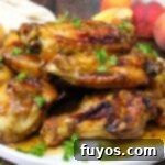 Crown Royal Peach Wings air fryer recipe featured image