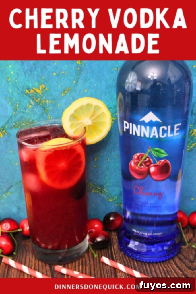 Effortless Cherry Vodka Lemonade 12 cherry vodka lemonade cocktail recipe dinners done quick pinterest