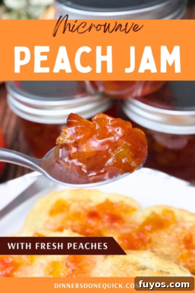 microwave peach jam recipe dinners done quick pinterest