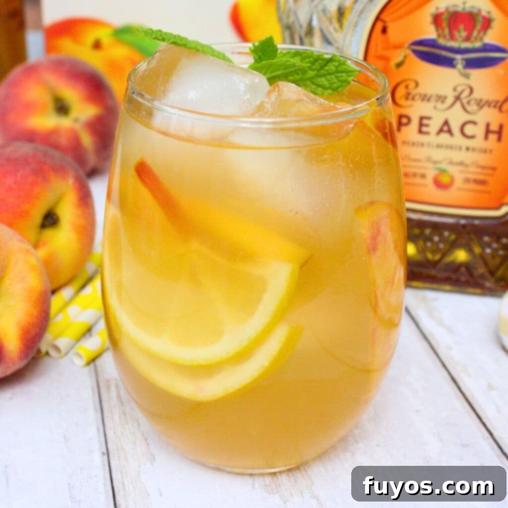crown royal peach sangria cocktail recipe dinners done quick featured image