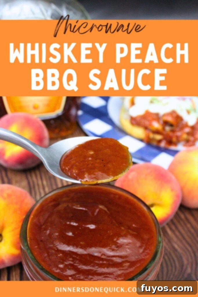 Whiskey Peach BBQ Sauce Homemade Microwave Ready 12 whiskey peach bbq sauce microwave recipe dinners done quick pinterest