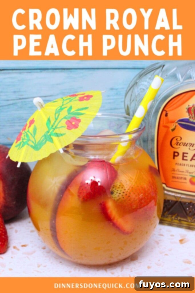 crown royal peach punch cocktail recipe dinners done quick pinterest