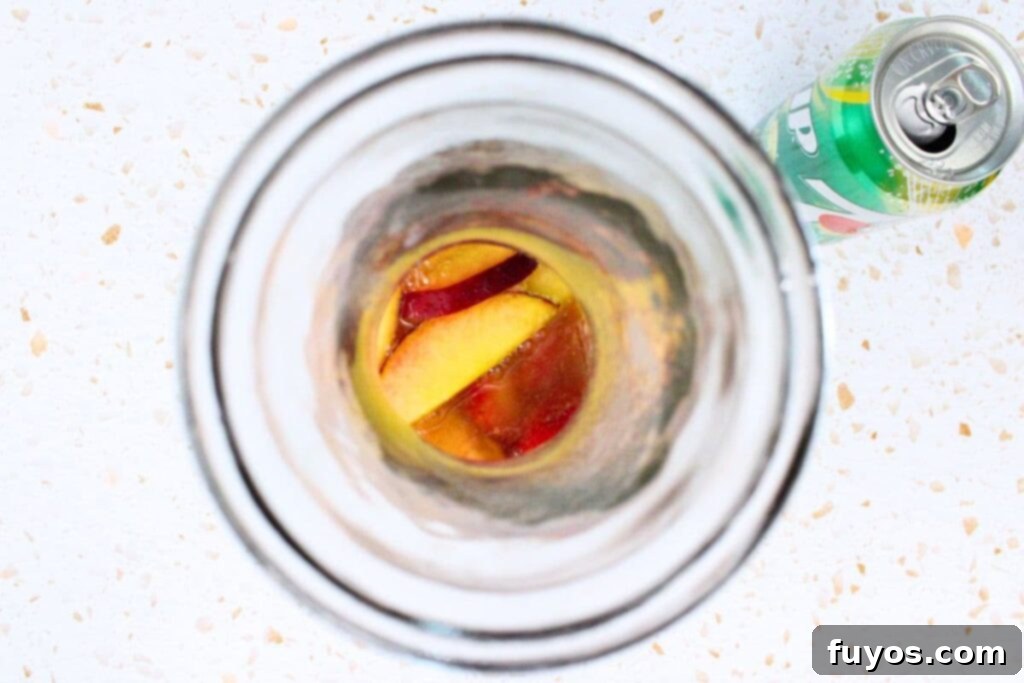 fill pitcher with ice and top with sprite