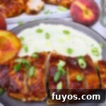 Simple Air Fryer Peach Whiskey BBQ Chicken Recipe 12 air fryer peach whiskey bbq chicken recipe dinners done quick featured image