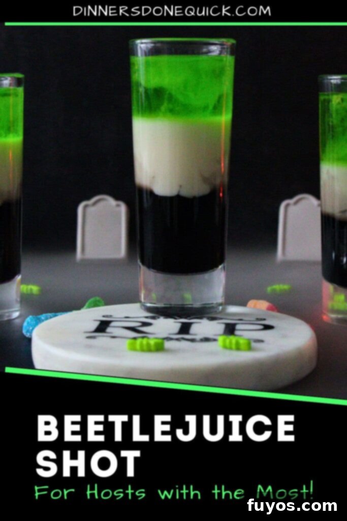 Beetlejuice Shot Layered Halloween Party Drink 12 beetlejuice shot recipe dinners done quick pinterest