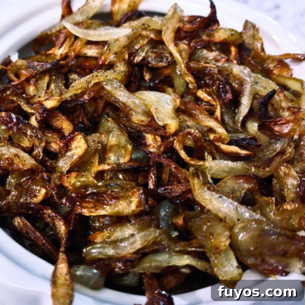 Air Fryer Caramelized Onions Made Easy 2 How to make perfectly browned and flavorful caramelized onions in the air fryer, featured image
