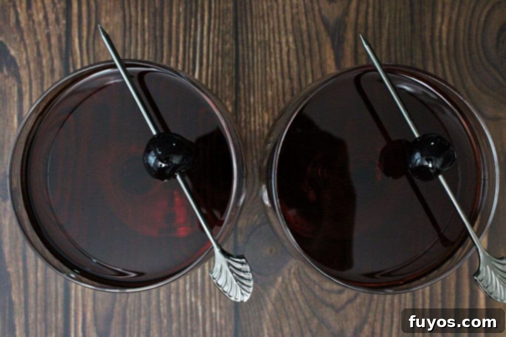 garnish black manhattans with luxardo cherry