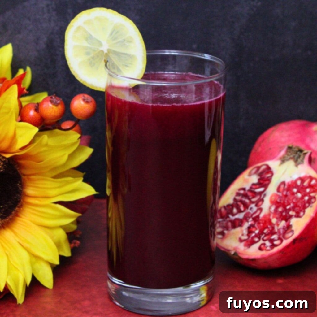 Easy Three Ingredient Beetroot Pomegranate Lemonade 2 beetroot pomegranate lemonade recipe dinners done quick featured image