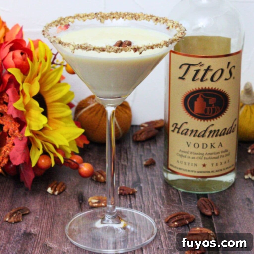 pecan pie martini cocktail recipe dinners done quick featured image