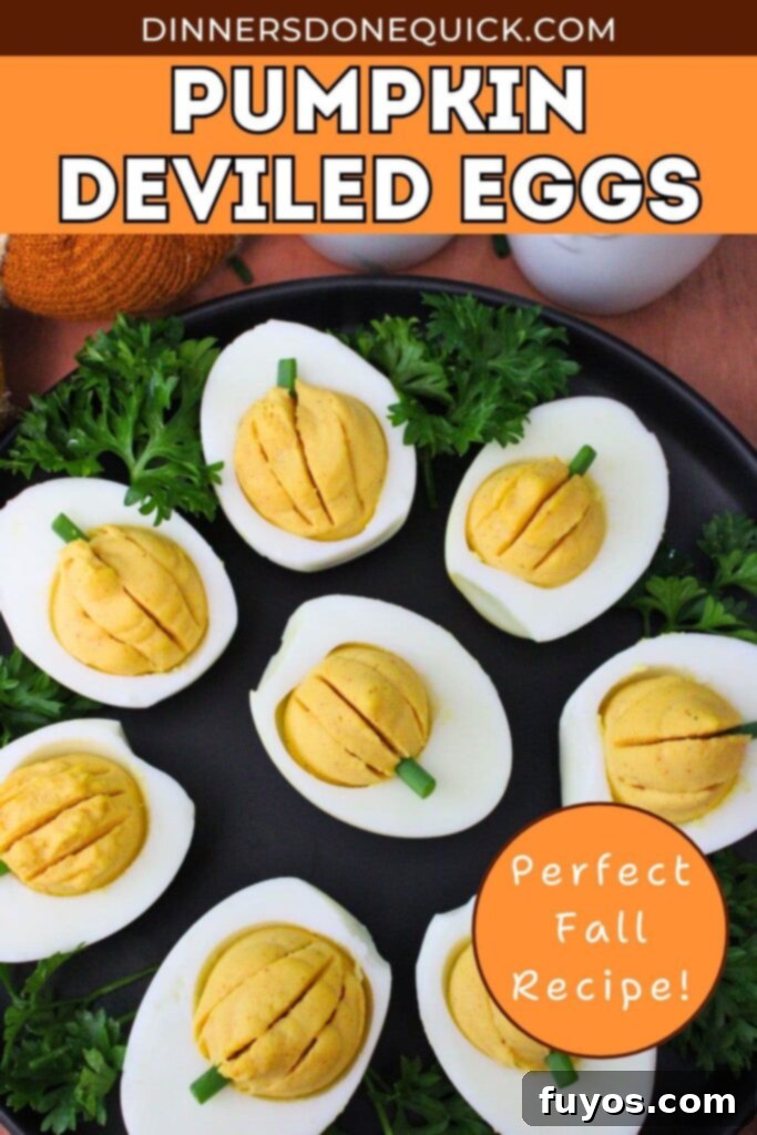 pumpkin deviled eggs recipe dinners done quick pinterest