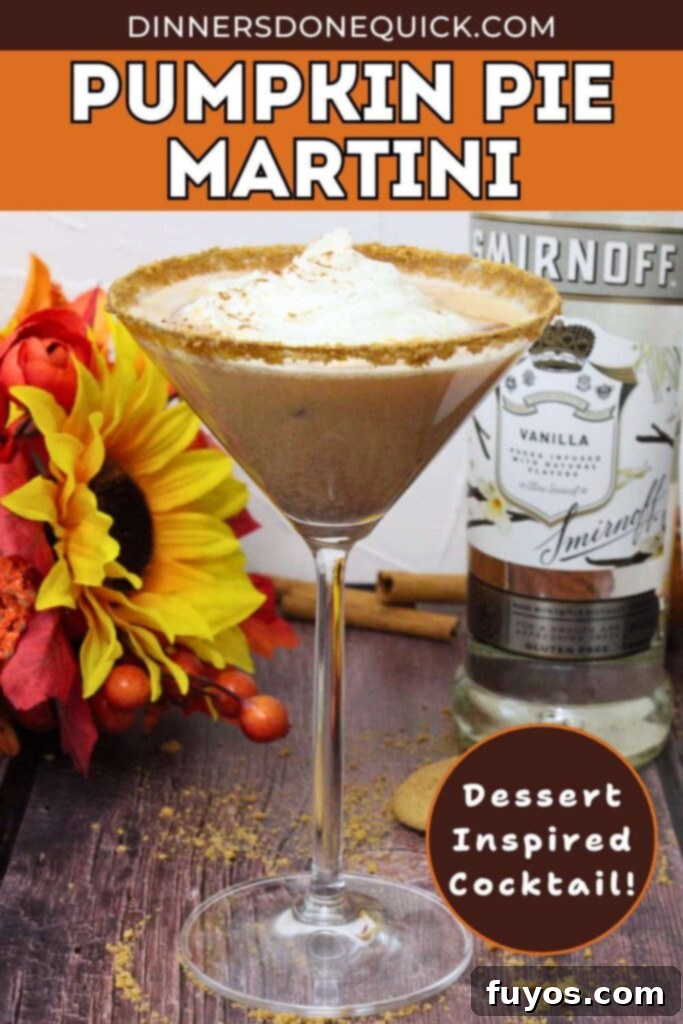 pumpkin pie martini cocktail recipe dinners done quick pinterest