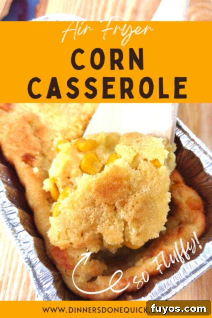 Effortless Air Fryer Corn Casserole Your New Go To Side 16 how to make corn casserole in the air fryer dinners done quick pinterest