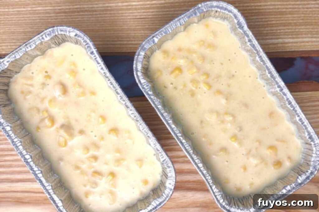 Effortless Air Fryer Corn Casserole Your New Go To Side 9 fill your corn casserole mix inside the air fryer safe pans