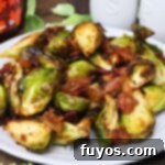 air fryer brussel sprouts with maple bacon dinners done quick featured image