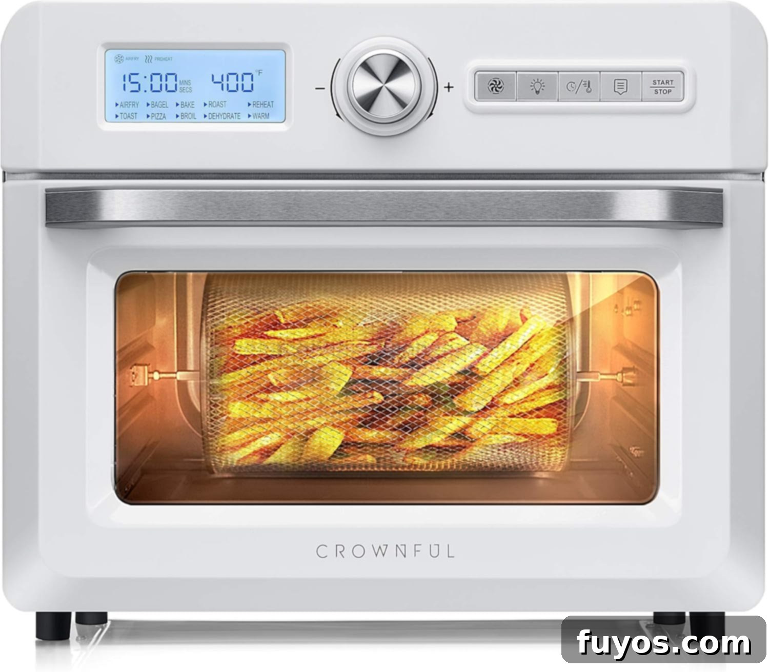 CROWNFUL 19 Quart Air Fryer Toaster Oven - Spacious Interior