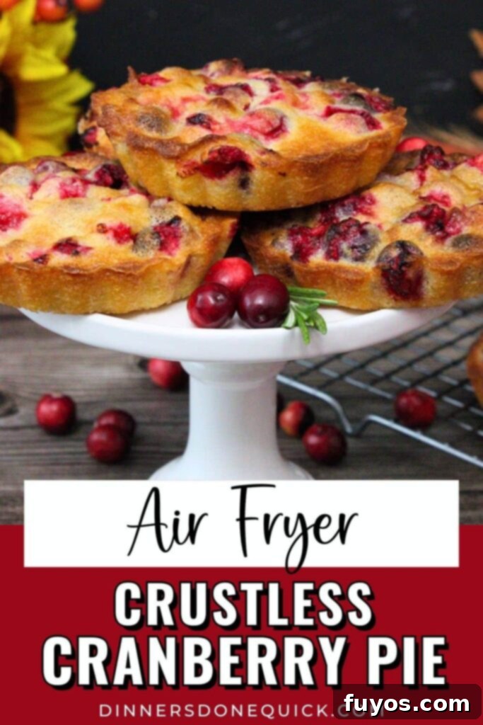 Air Fryer Holiday Mini Cranberry Pies No Crust 15 air fryer mini crustless cranberry pie recipe dinners done quick pinterest