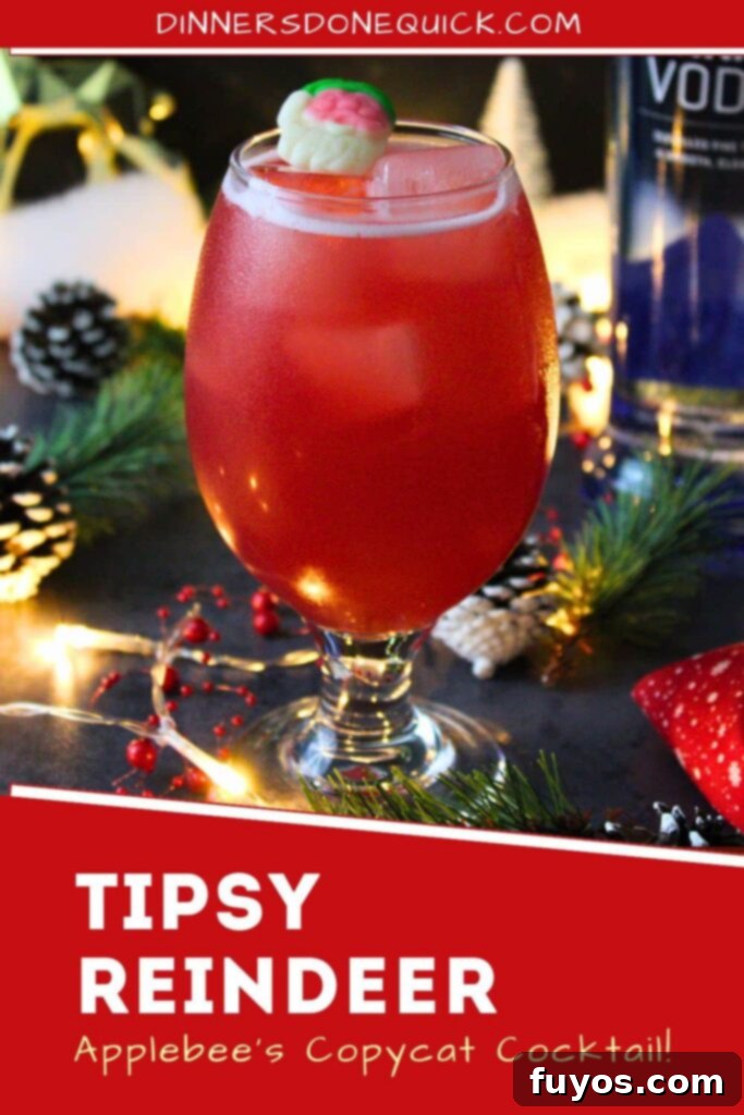Applebee's Tipsy Reindeer: Your Homemade Holiday Cocktail 12 Pin this Tipsy Reindeer Drink Applebee's Copycat Recipe to your holiday cocktail board
