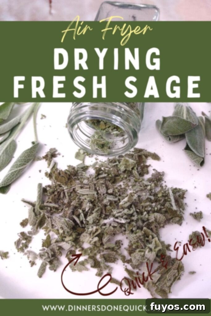 how to dry sage in the air fryer dinners done quick pinterest
