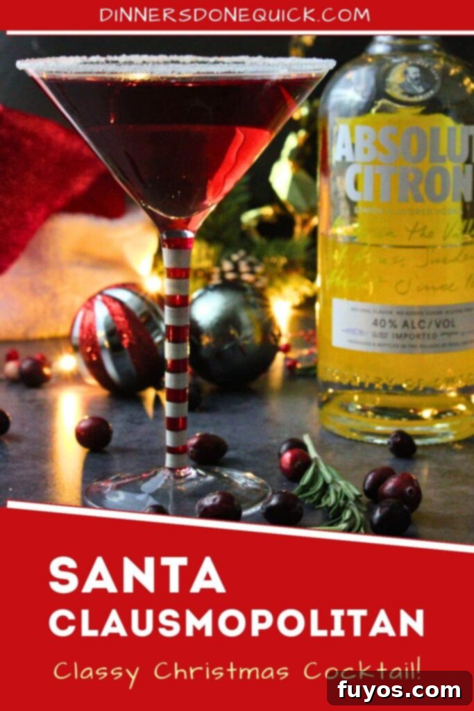 Santa Clausmopolitan Your Ultimate Holiday Drink 12 santa clausmopolitan recipe dinners done quick pinterest