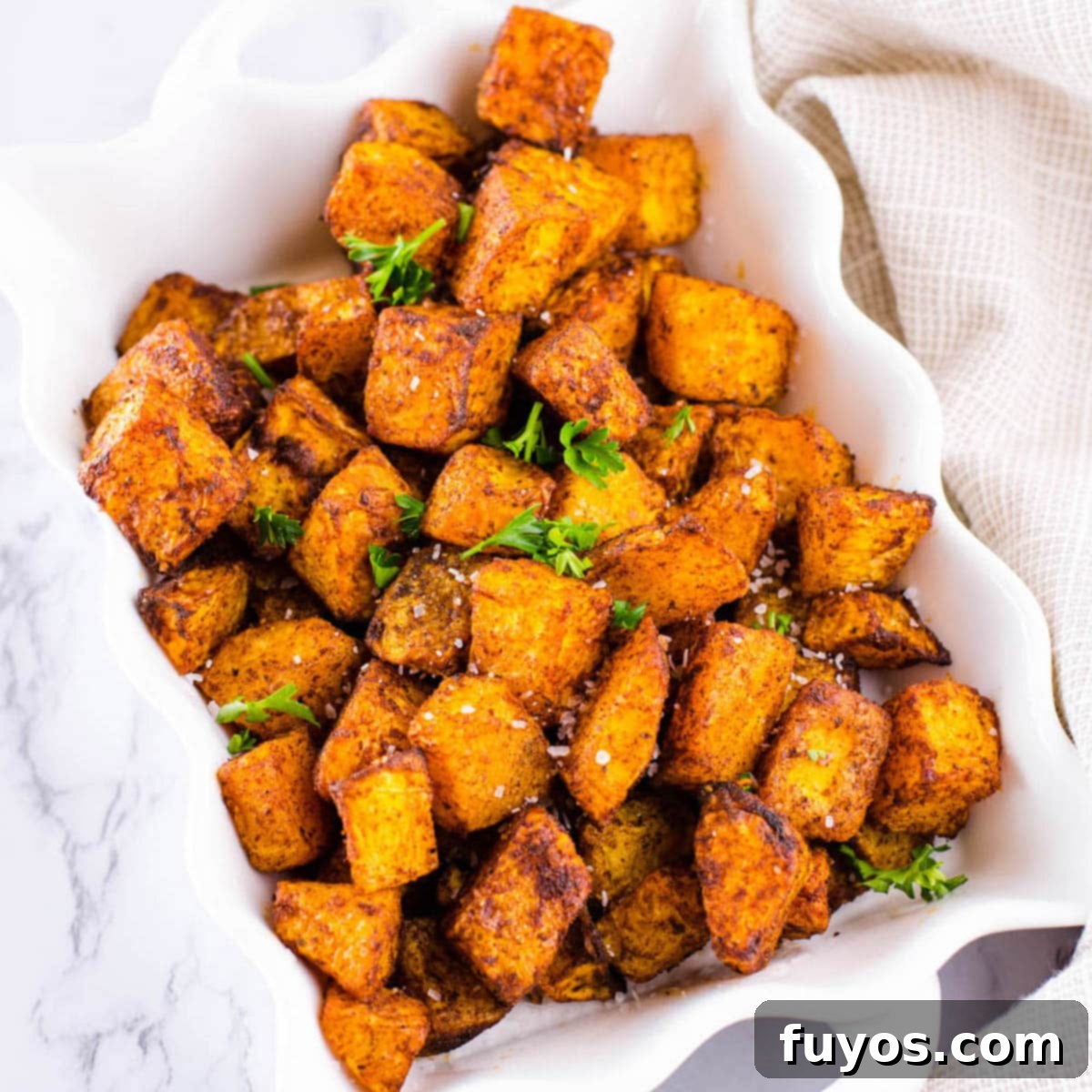 Air Fryer Butternut Squash With Cinnamon