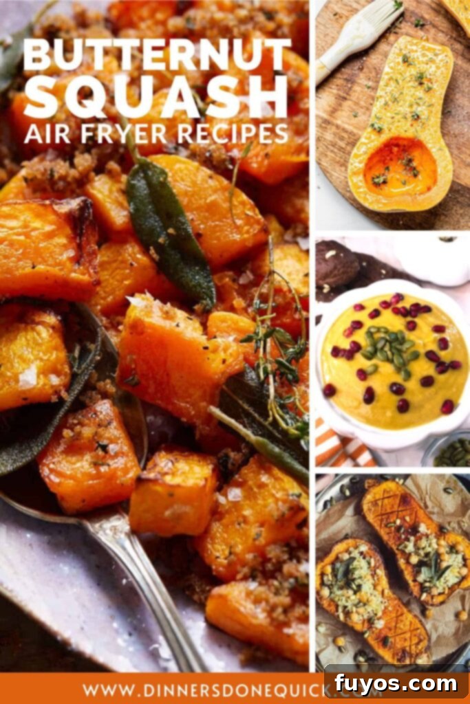 best butternut squash air fryer recipes dinners done quick pinterest