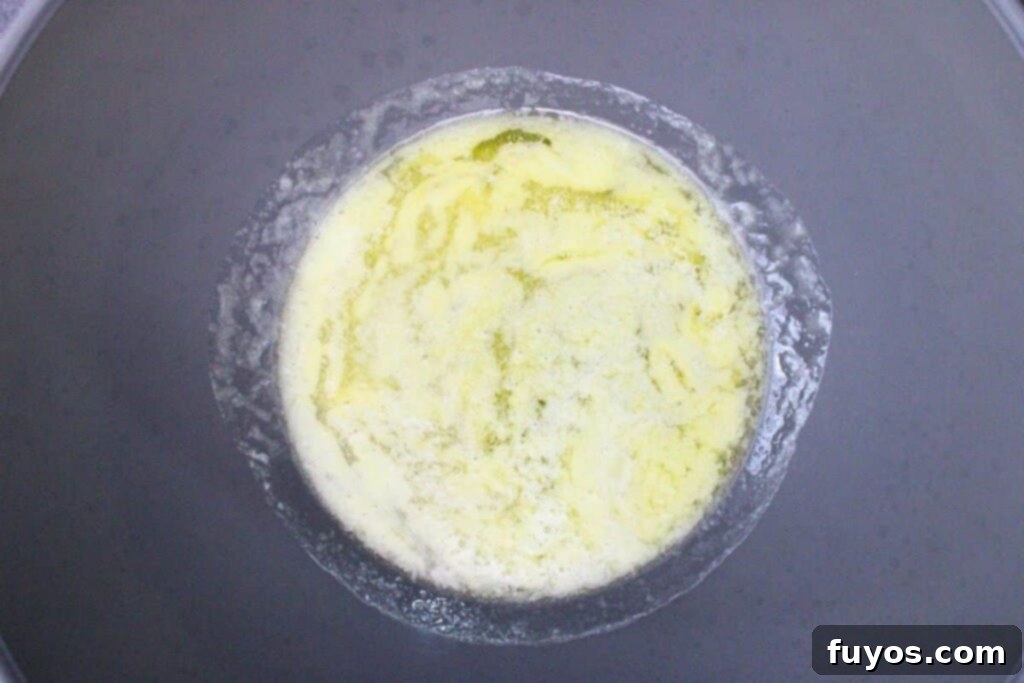 melt butter in a bowl to start caramel