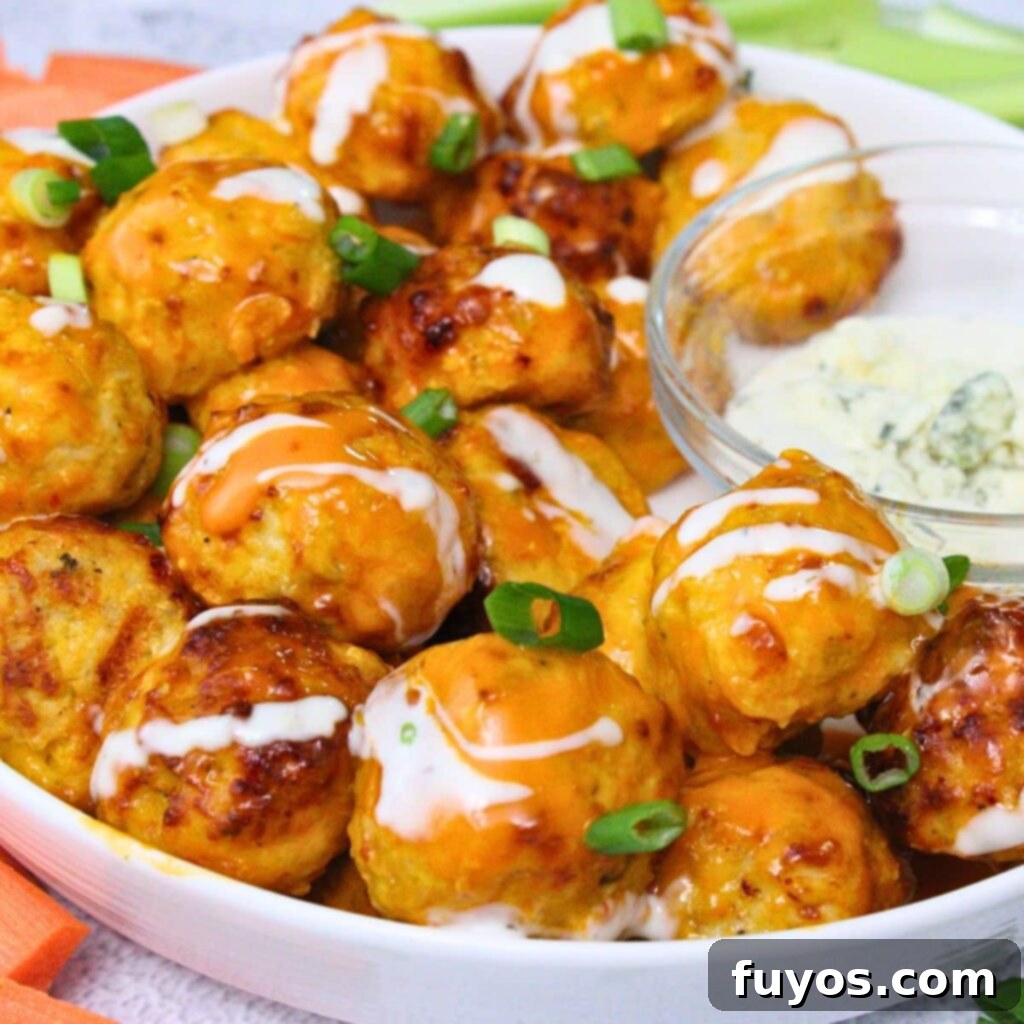 Air Fryer Buffalo Chicken Meatballs So Good So Simple 2 air fryer buffalo chicken meatballs recipe dinners done quick featured image