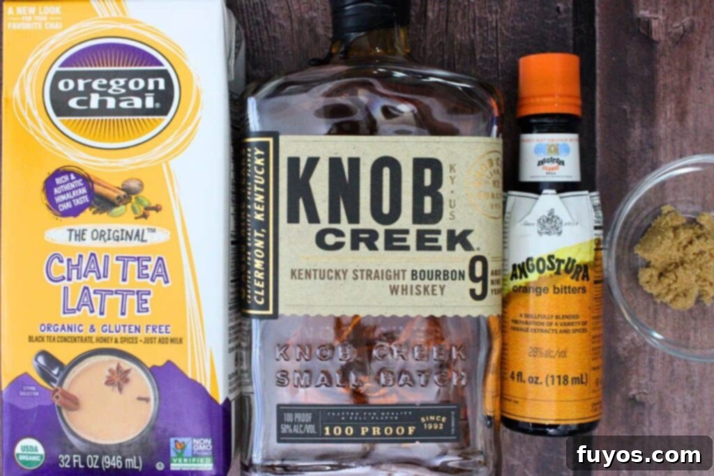 Chai Old Fashioned: The Warm Spice Bourbon 4 ingredients to make chai old fashioned