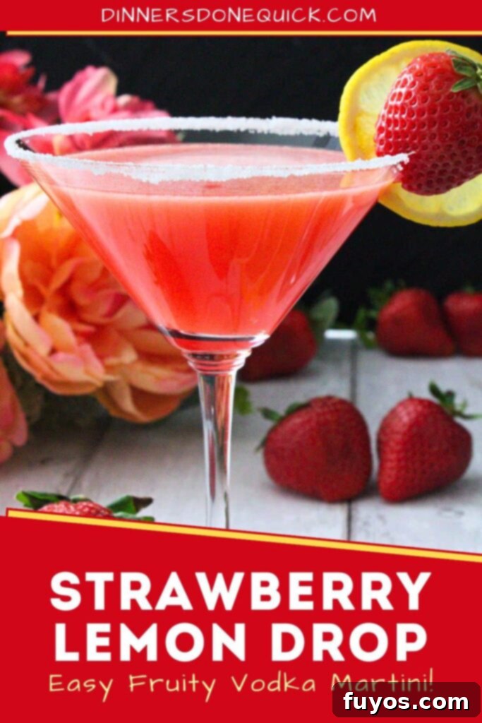 strawberry lemon drop martini recipe dinners done quick pinterest
