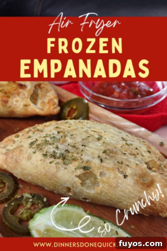 Air Fryer Frozen Empanadas for Pinterest