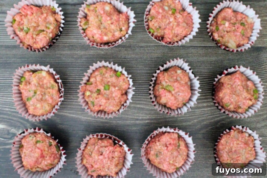 divide meatloaf mixture evenly between cups