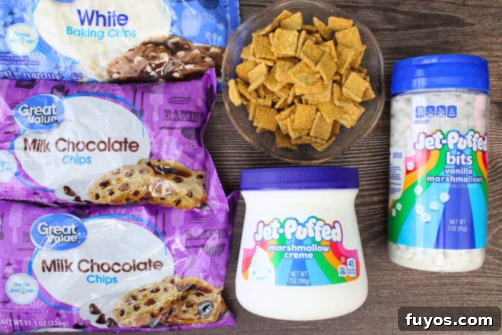 ingredients to make smores bark