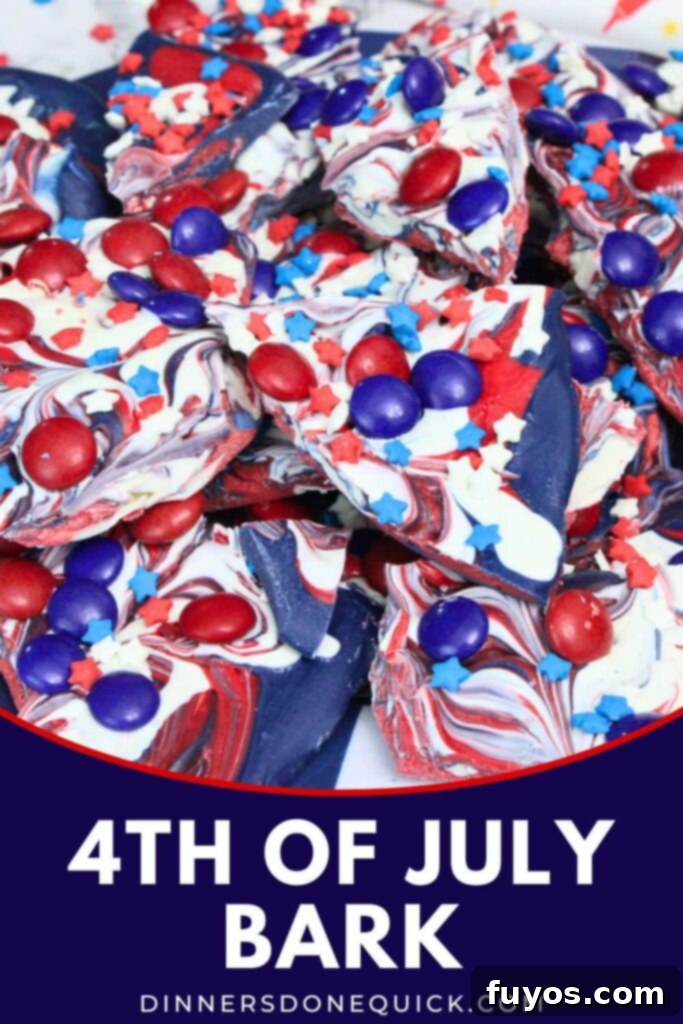 Red, White, and Blue Bark: Your Festive Fourth of July Dessert 11 fourth of july bark recipe dinners done quick pinterest