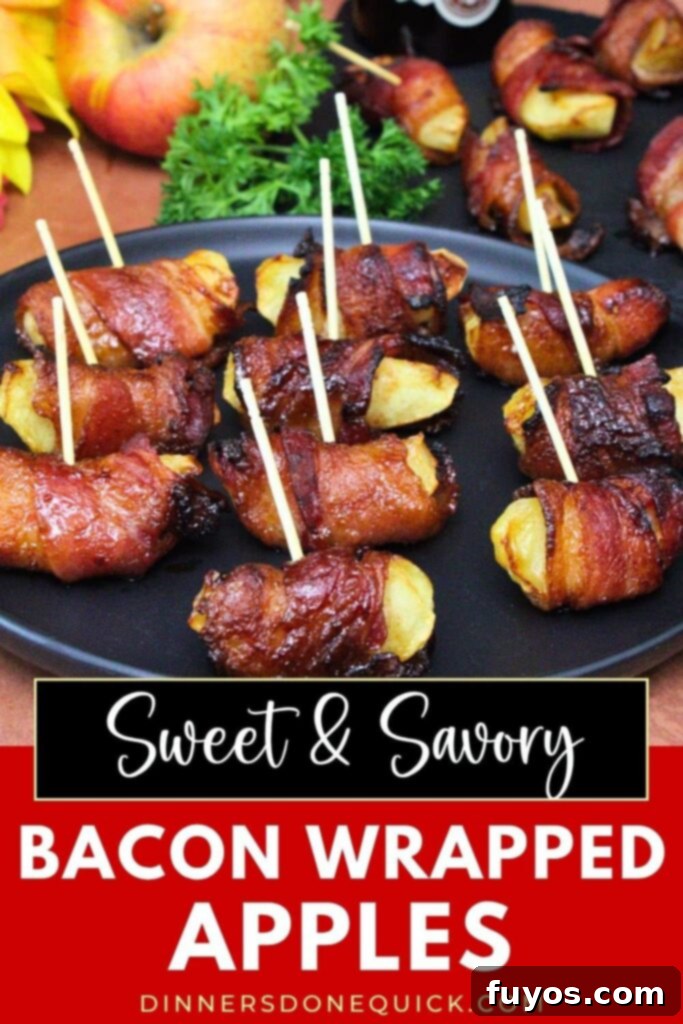 Sweet and Savory Air Fryer Bacon Apple Bites 12 bacon wrapped apples recipe dinners done quick pinterest