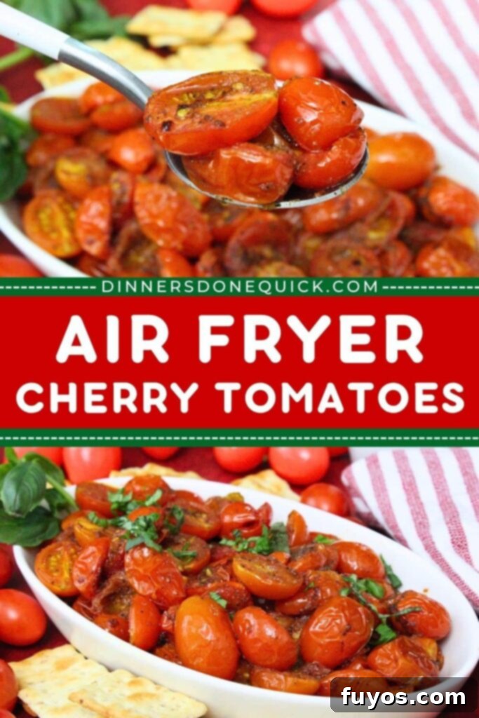 air fryer cherry tomatoes recipe dinners done quick pinterest