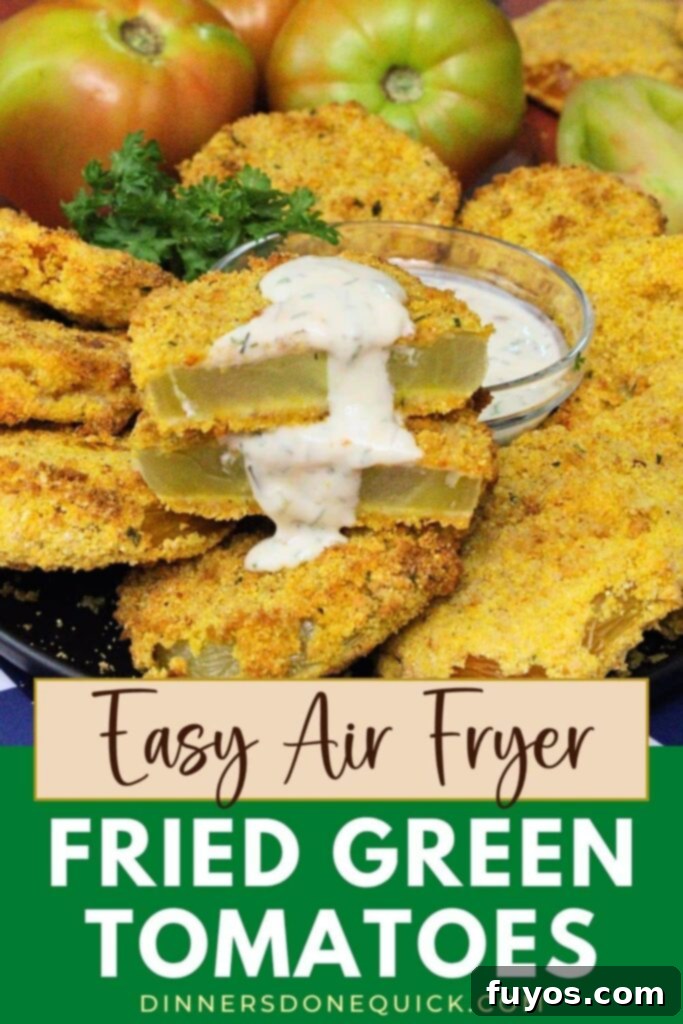 Golden Air Fryer Green Tomatoes with Irresistible Hot Honey Ranch 14 air fryer fried green tomatoes recipe dinners done quick pinterest