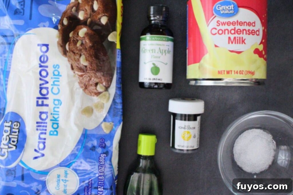Poison Apple Fudge: A Hauntingly Easy No-Bake Treat 4 ingredients to make poison apple fudge