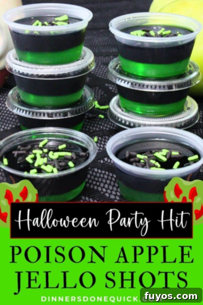 Poison Apple Jello Shots: An Adult Halloween Delight 14 poison apple jello shots recipe dinners done quick pinterest