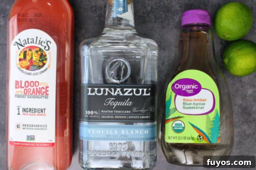 Blood Orange Margaritas The Perfect Spooky Cozy Sip 4 ingredients to make blood orange margarita