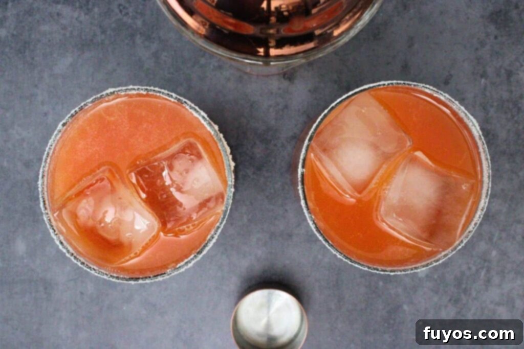 Blood Orange Margaritas The Perfect Spooky Cozy Sip 7 shake and strain blood orange margarita into prepared glasses