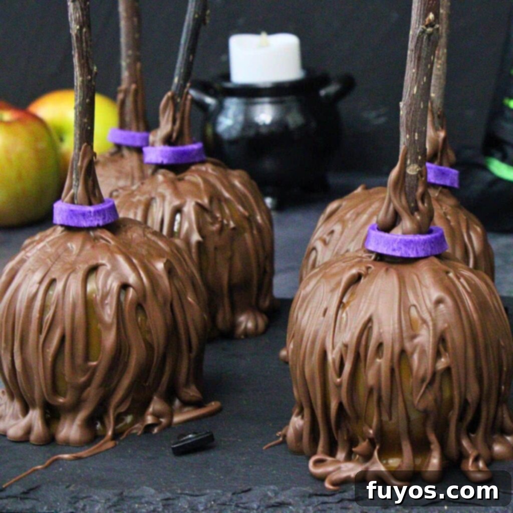 No-Bake Caramel Apple Broomsticks 2 caramel apple broomsticks recipe dinners done quick featured image