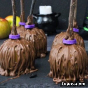 No-Bake Caramel Apple Broomsticks 12 caramel apple broomsticks recipe dinners done quick featured image