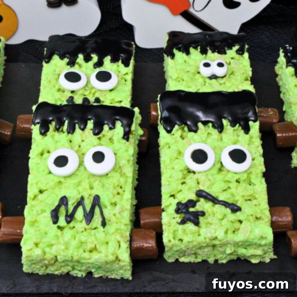 Conjure Up Frankenstein Krispie Monsters: No-Bake Halloween Magic 2 frankenstein rice krispie treats recipe dinners done quick featured image